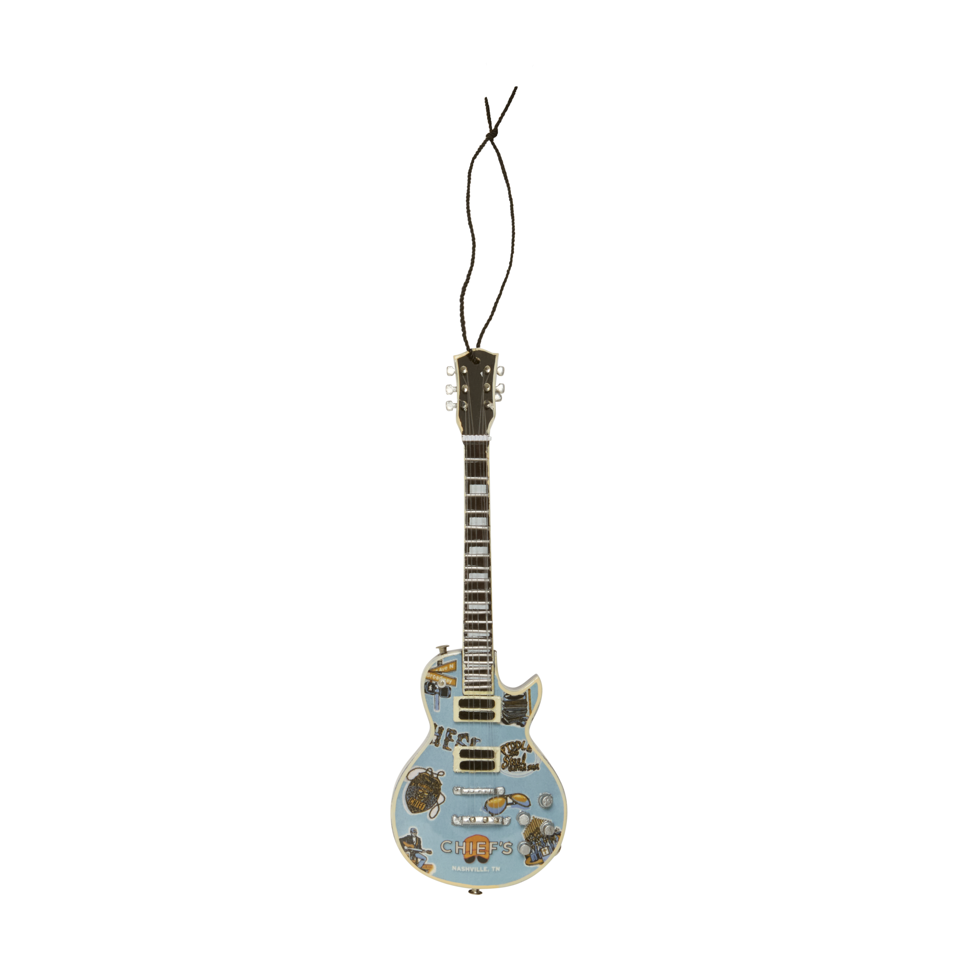 Chief's Carolina Blue Limited Edition Mini Guitar Ornament