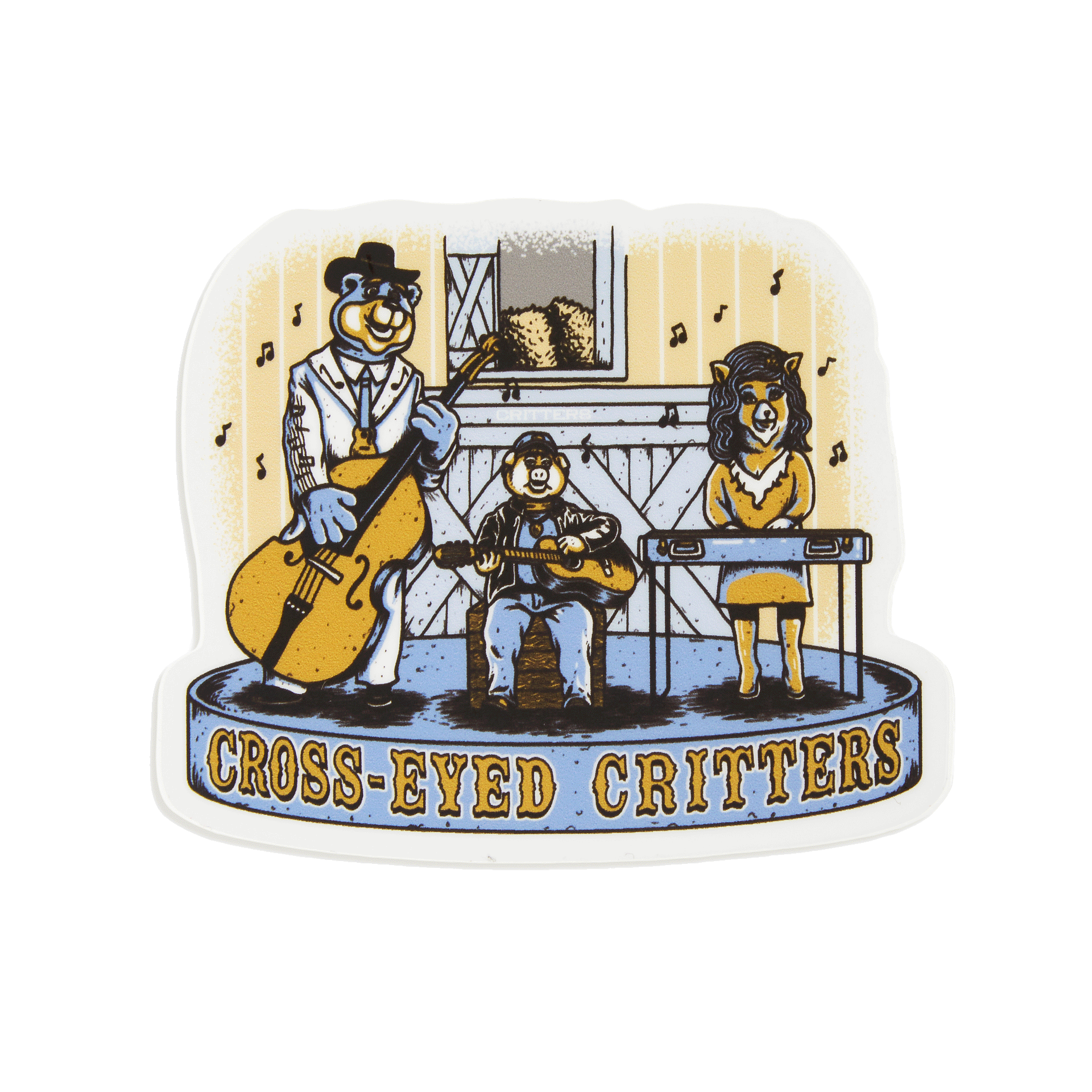 CrossEyed Critters Sticker