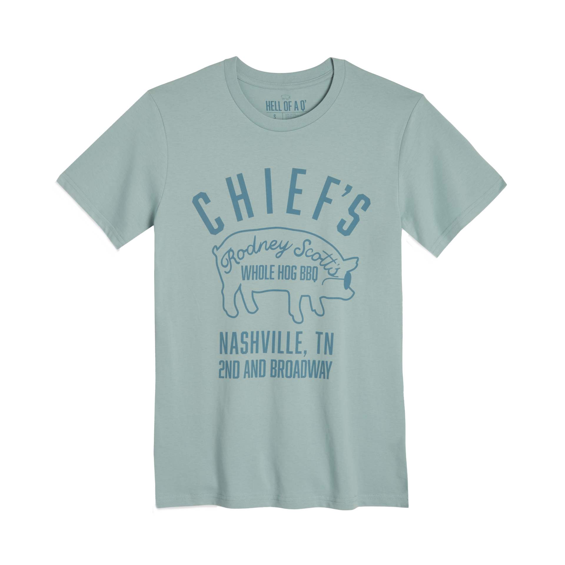 Chief's X Rodney Scott's BBQ T-Shirt - Pale Blue