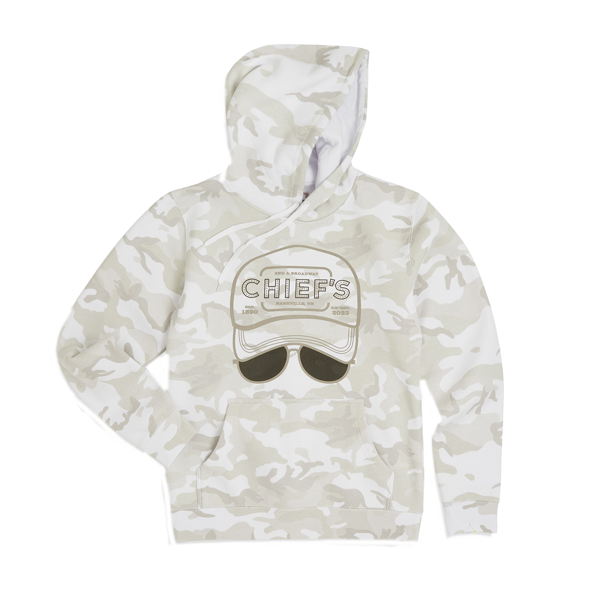 Chief's Skull Logo Heavyweight Hoodie - White Camo
