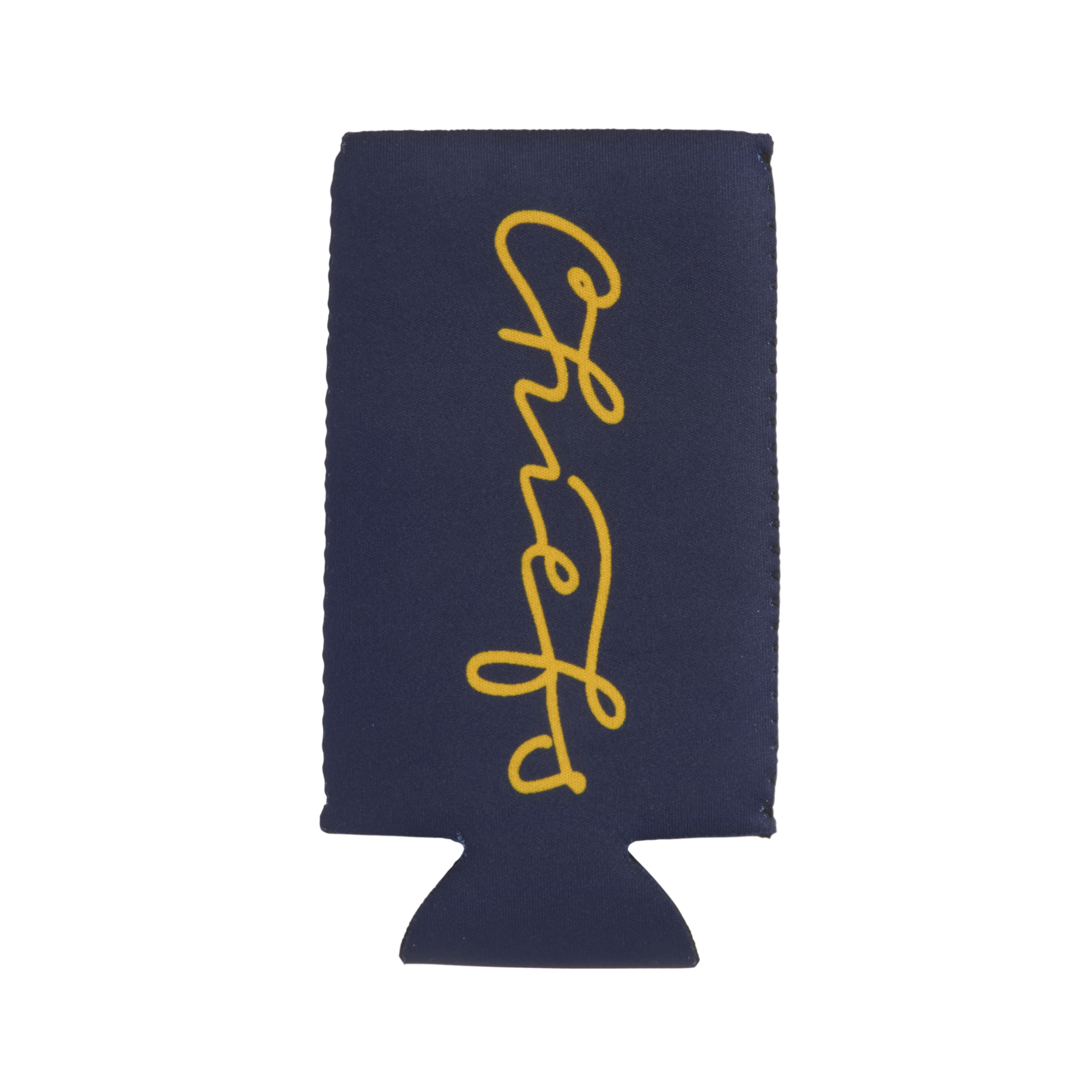 Chief's Scripted Slim Can Cooler - Navy/Gold