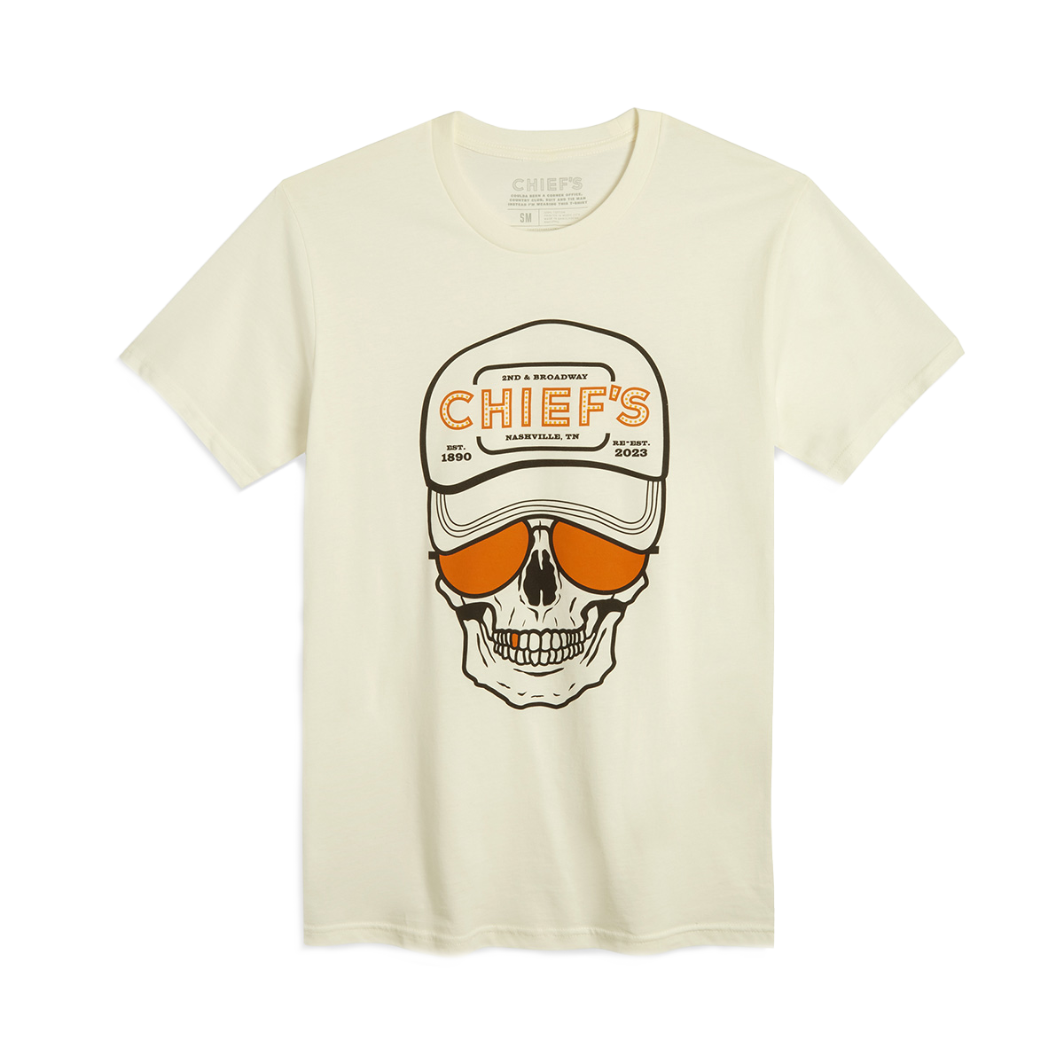 Chief's Skull Logo T-Shirt - Natural