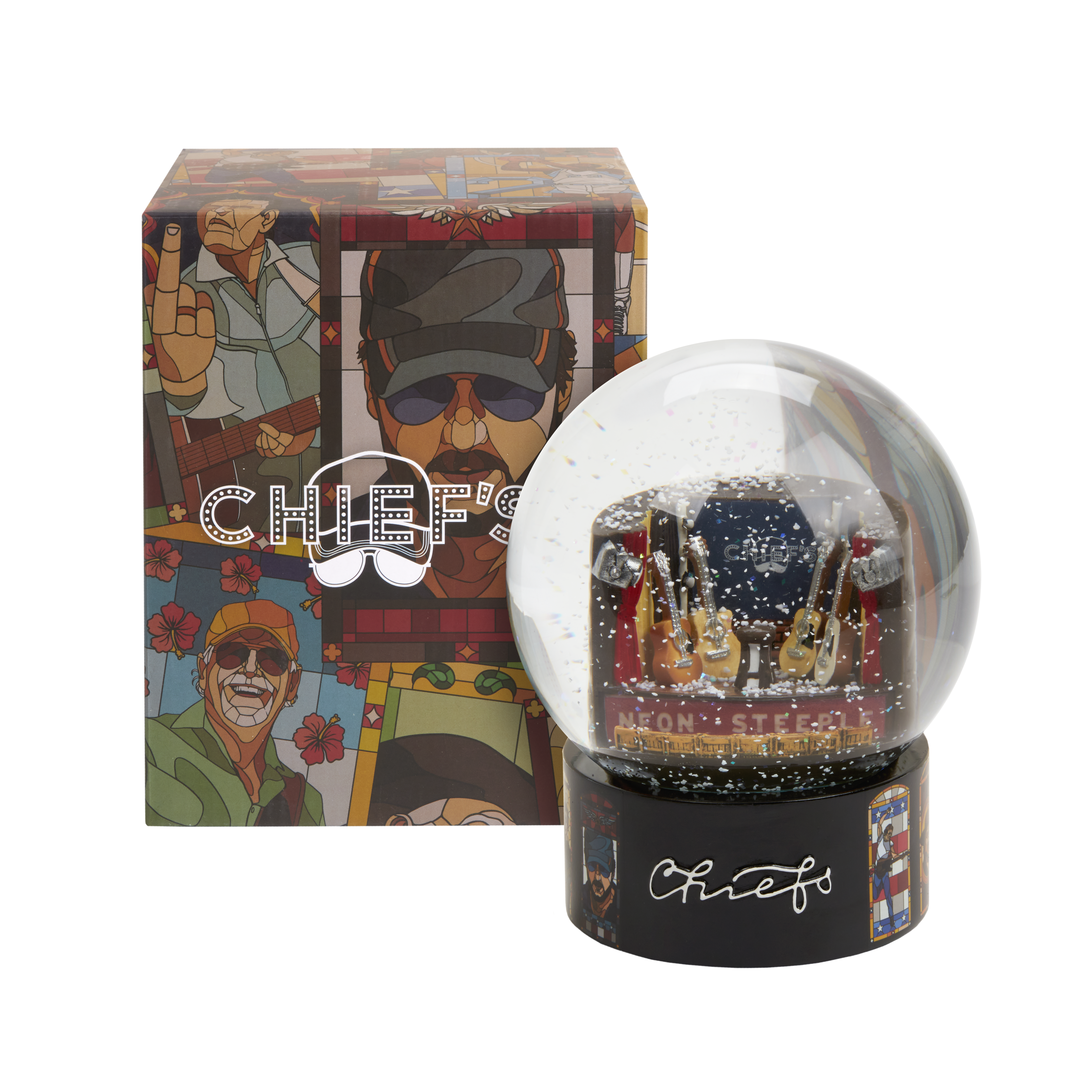 Chief's Limited Edition Neon Steeple Snow Globe