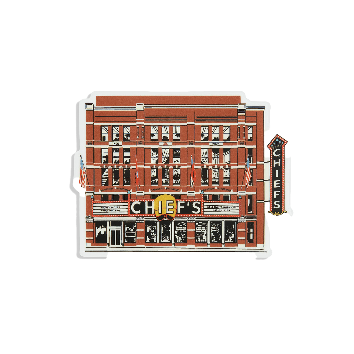 Chief's Second & Broad Sticker