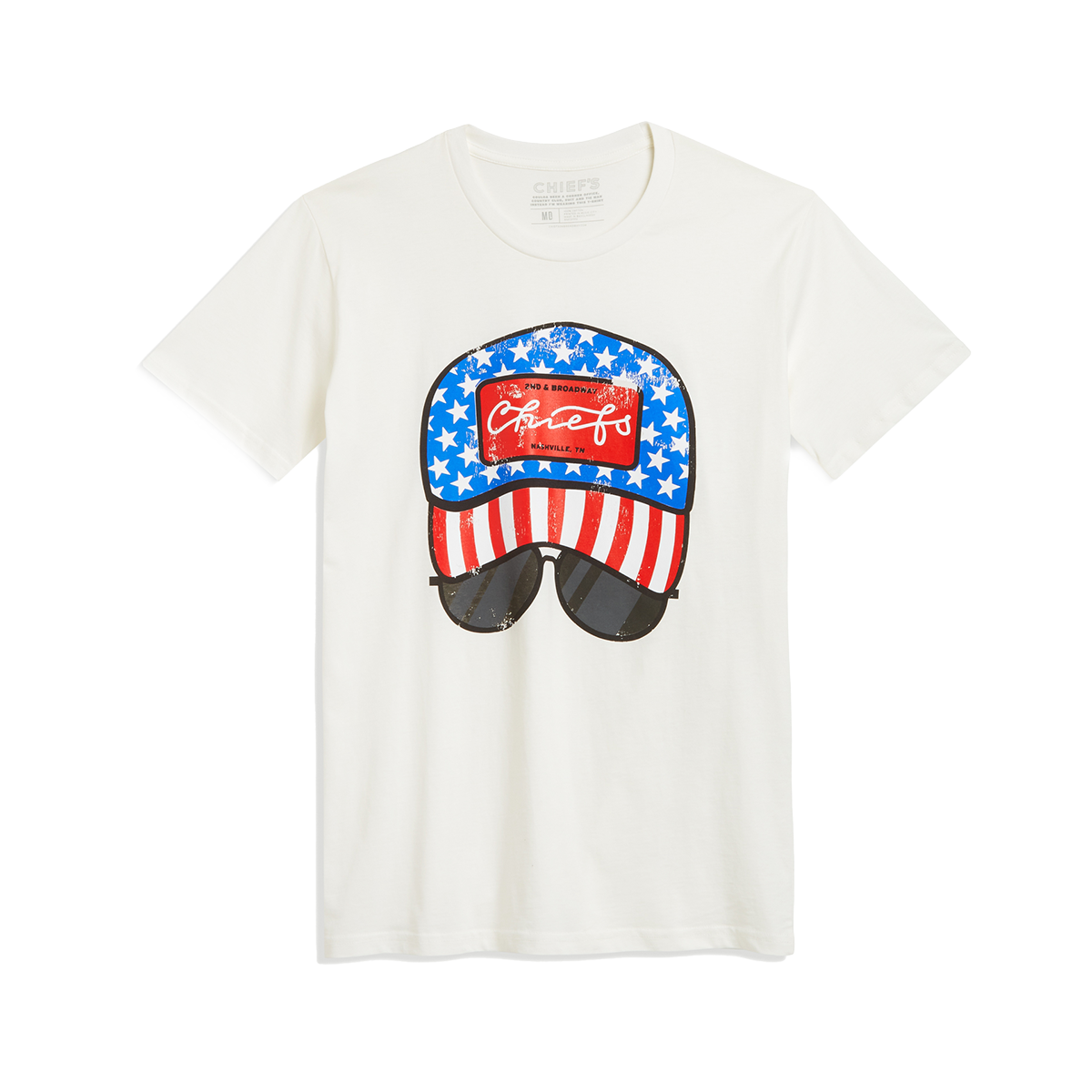 Chief's Stars & Stripes T-Shirt - Natural