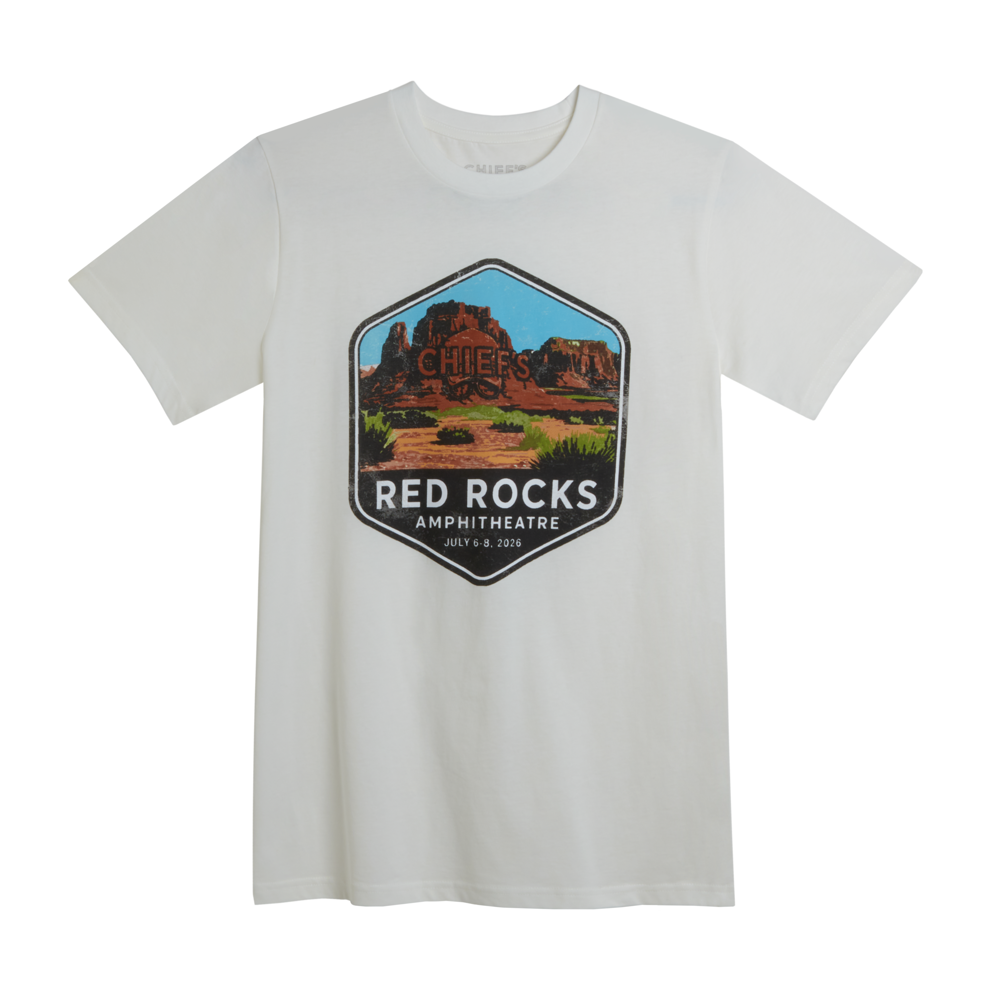 Chief's Limited Edition Red Rocks T-Shirt - Natural