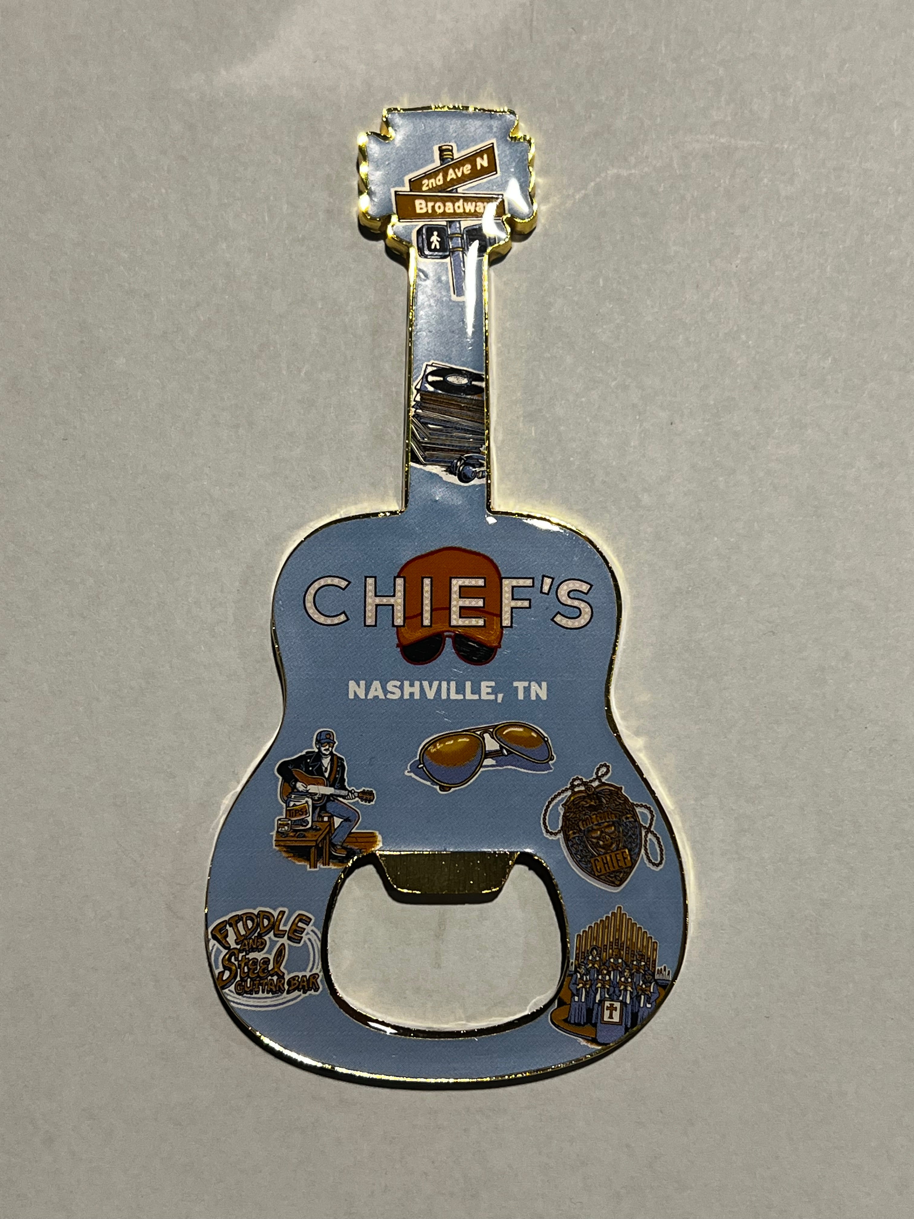 Chief's Guitar Magnet Bottle Opener
