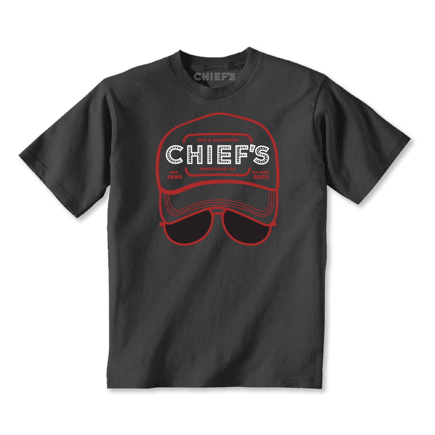 Kid's Chief's Charcoal Marquee Hat Tee