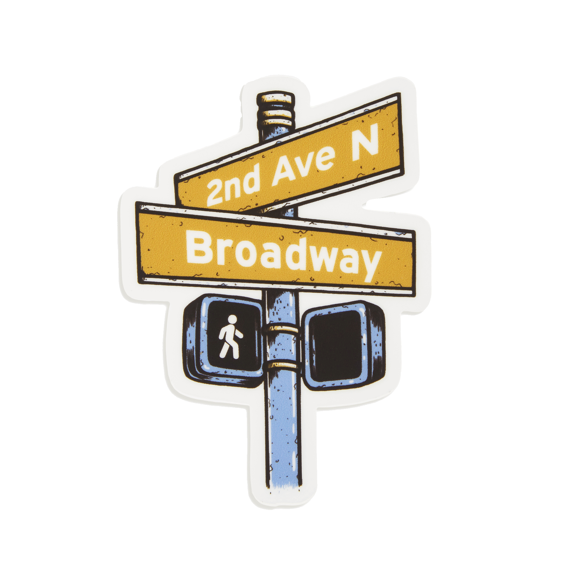 2nd & Broadway Street Light Sticker