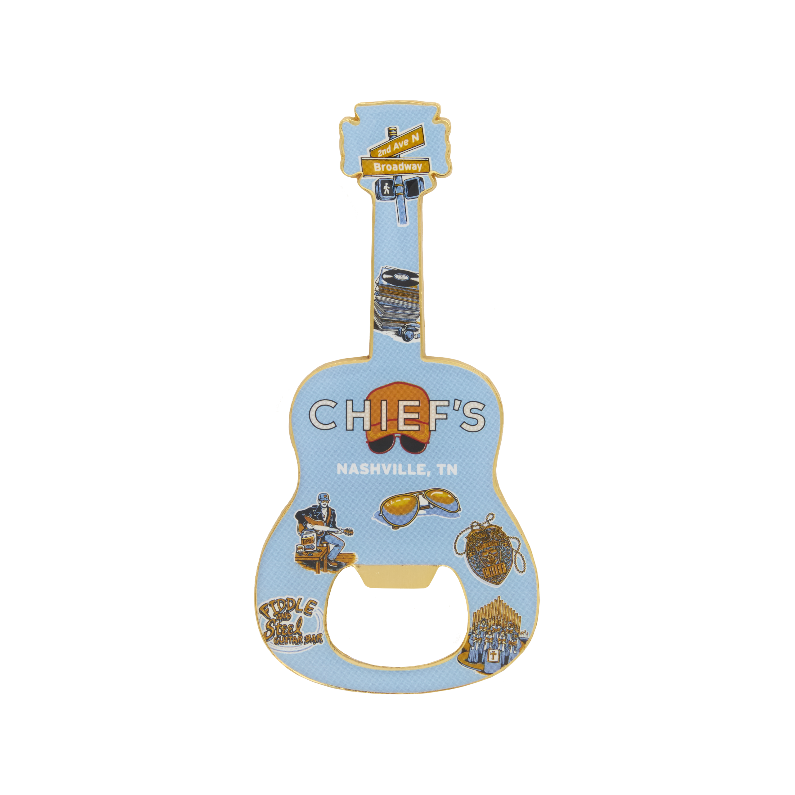 Chief's Guitar Magnet Bottle Opener
