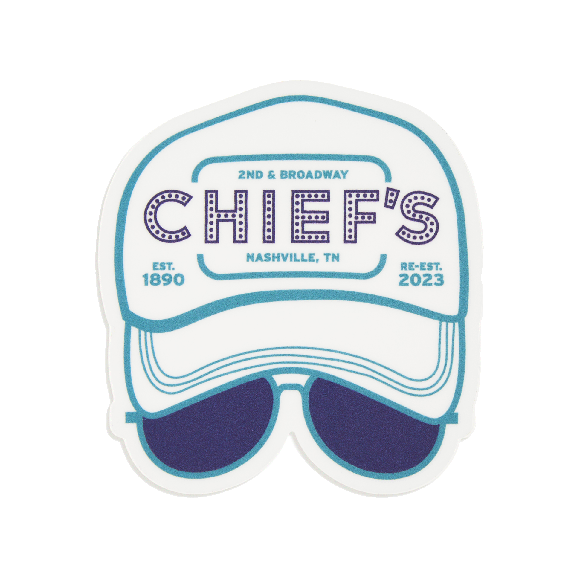 Chief's Marquee Sticker- TEAL