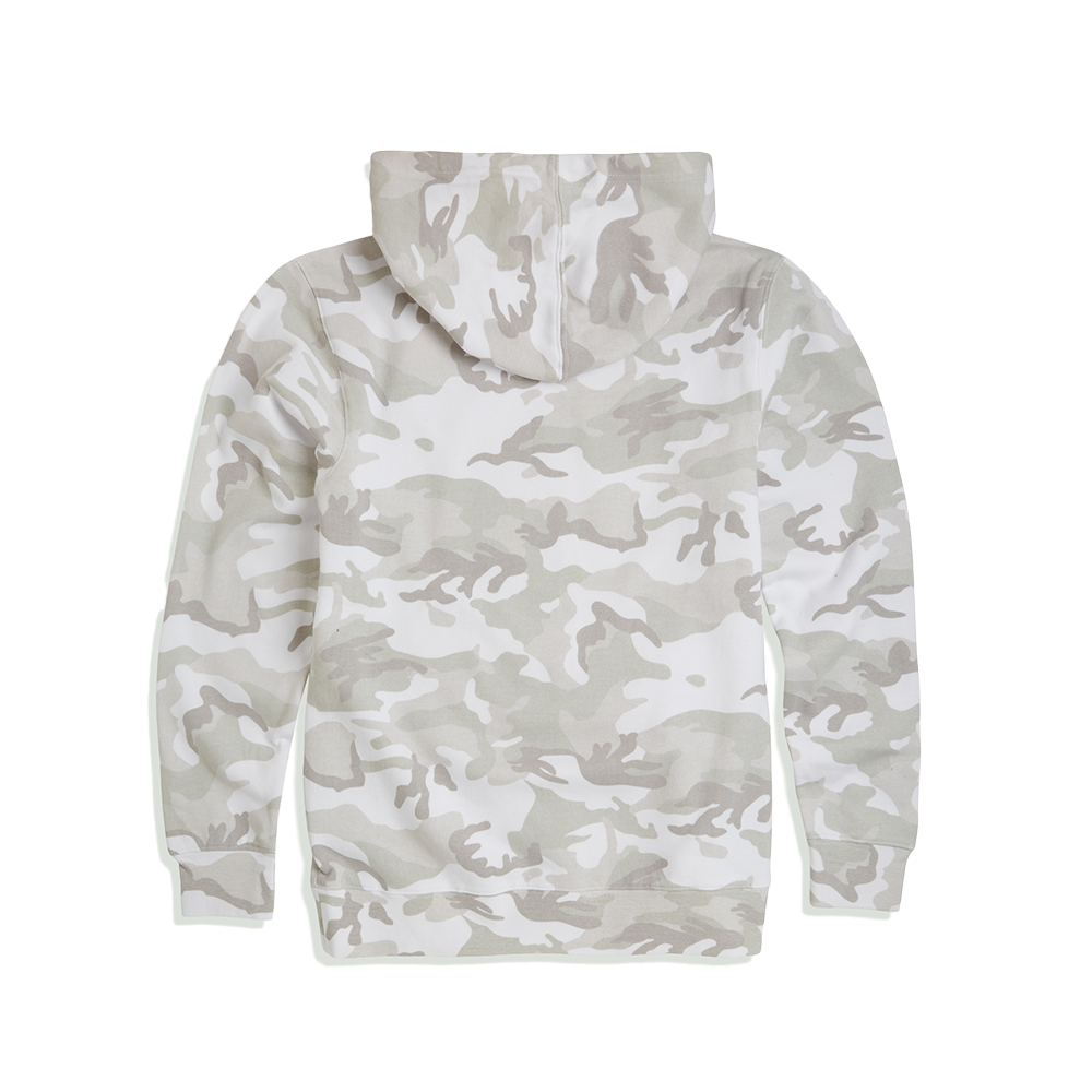 Chief's Scripted Logo Mid-Heavyweight Hoodie - White Camo with Carolina