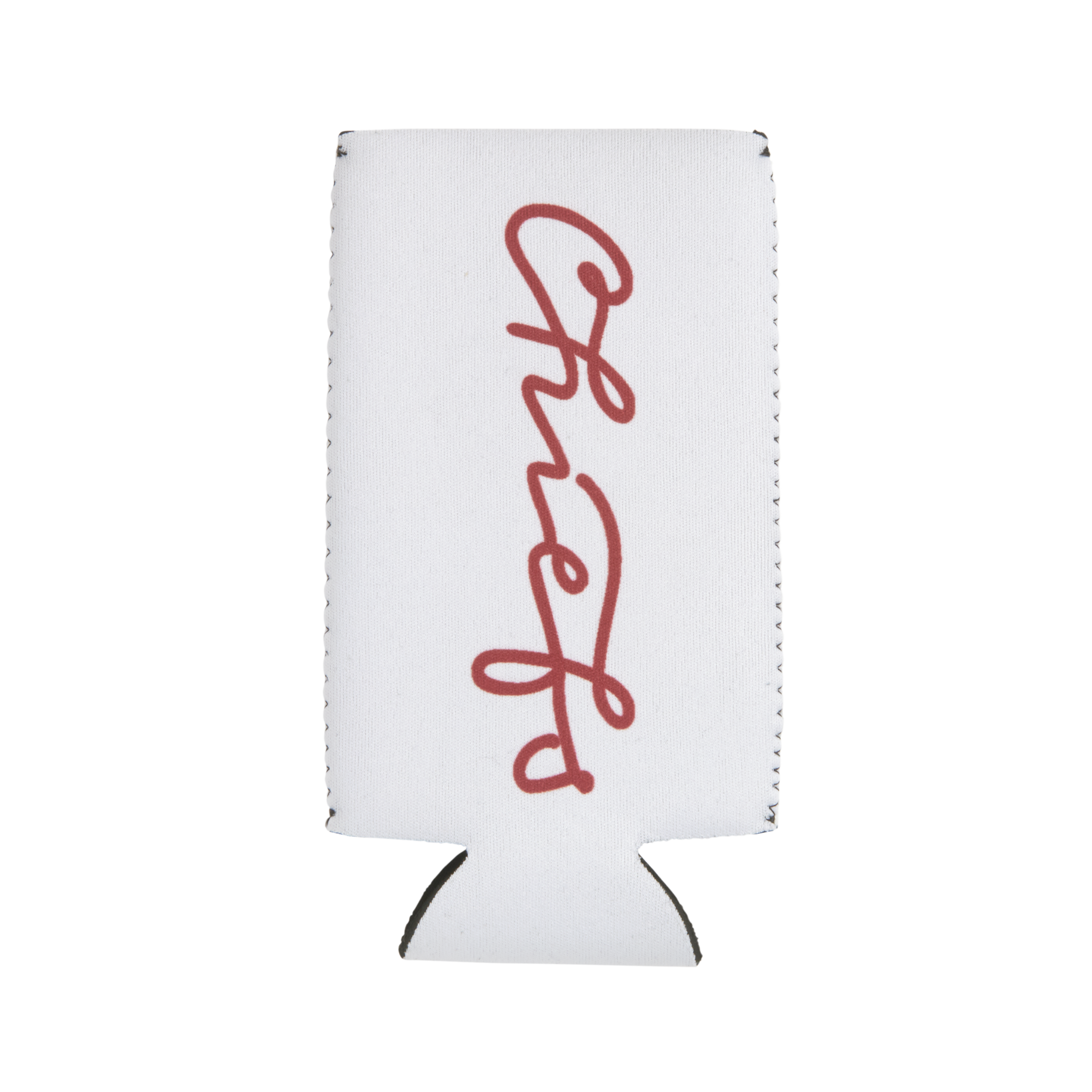 Chief's Scripted Slim Can Cooler - White/Red