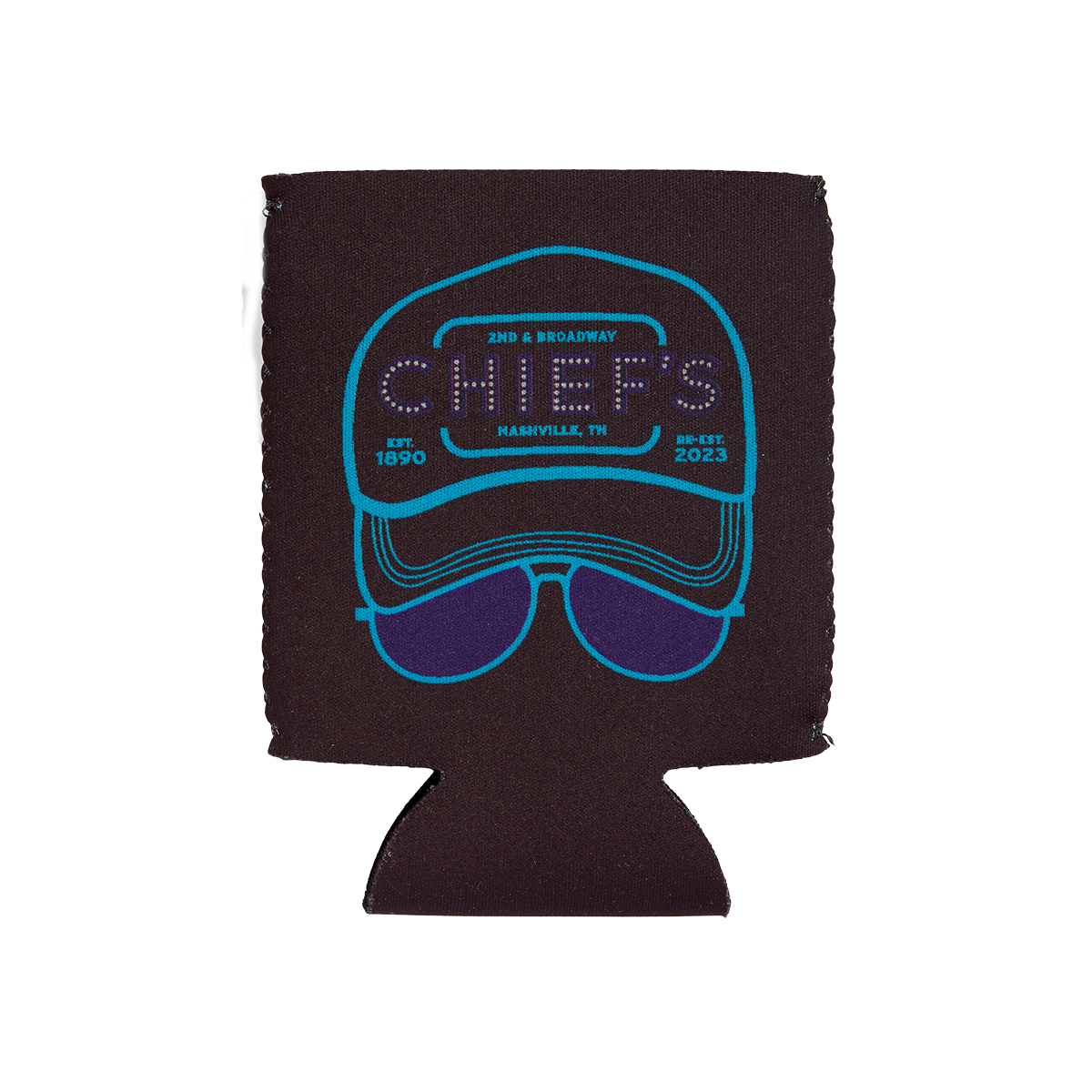 Chief's Drink in My Hand Koozie - Teal & Purple