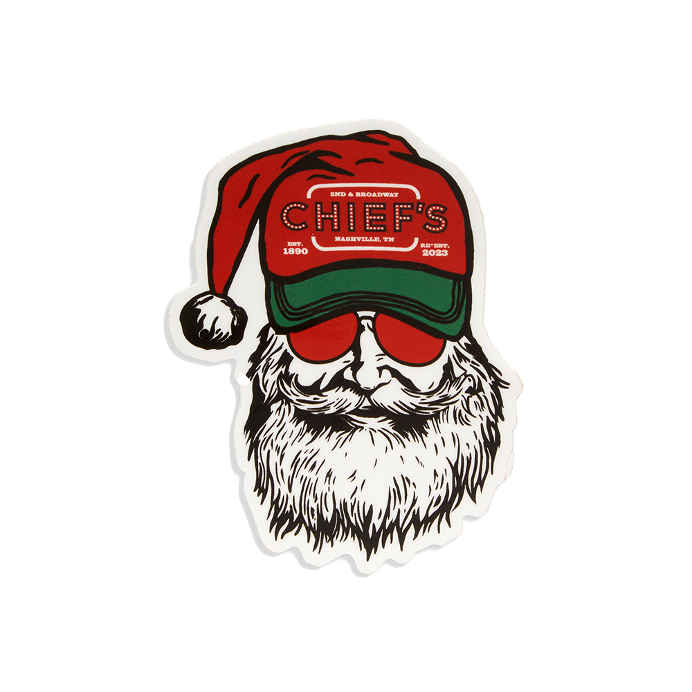 Chief's Santa Sticker