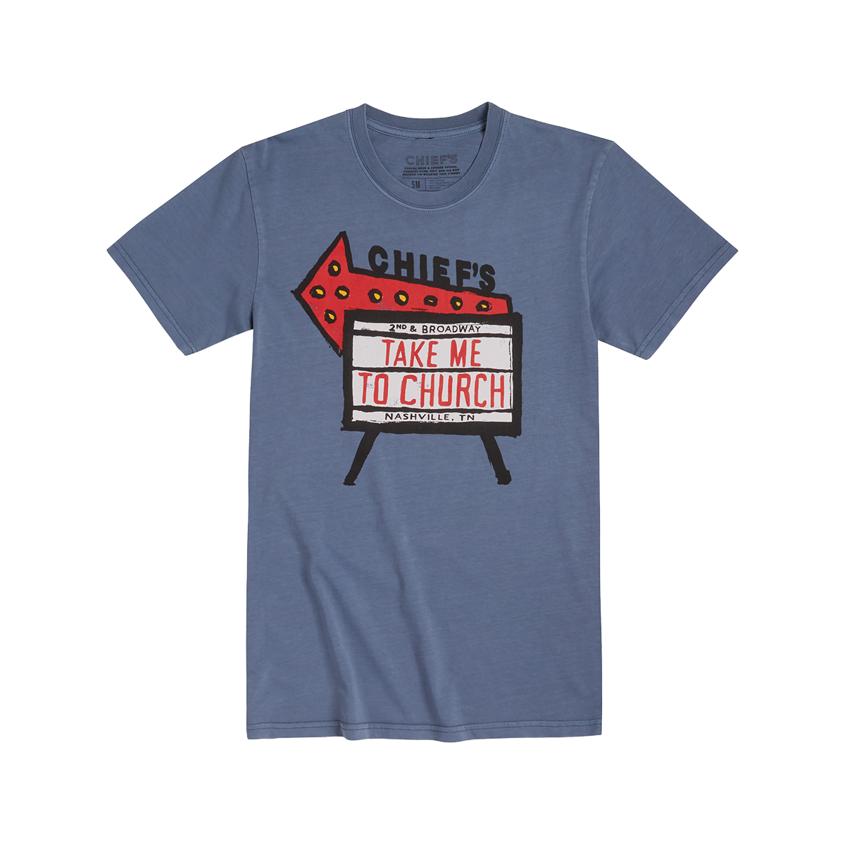 Chief's Take Me To Church T-Shirt - Blue