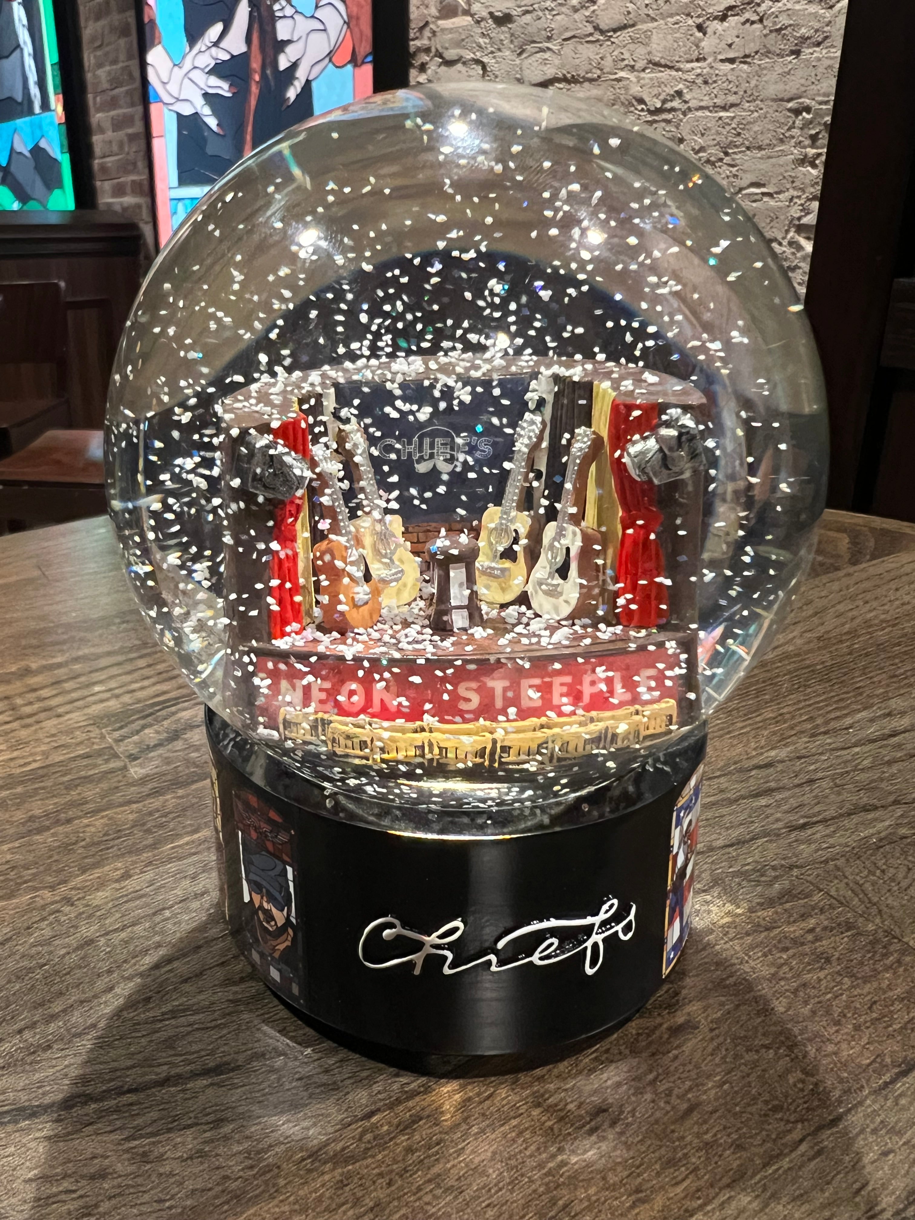 Chief's Neon Steeple Snow Globe LE